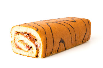 biscuit roll on a white background.