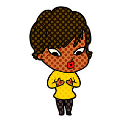 cartoon woman