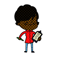 cartoon frustrated woman
