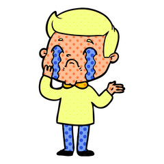 cartoon man crying