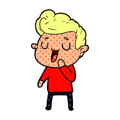 happy cartoon man