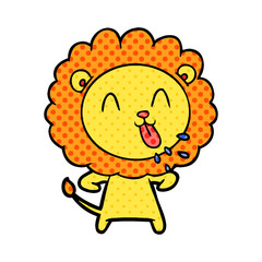 happy cartoon lion