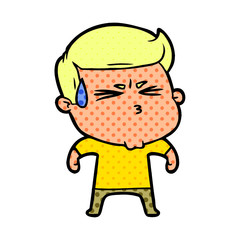 cartoon frustrated man