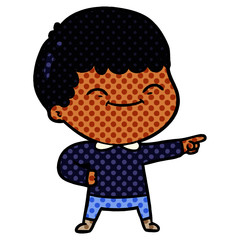 cartoon happy boy