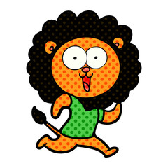 happy cartoon lion