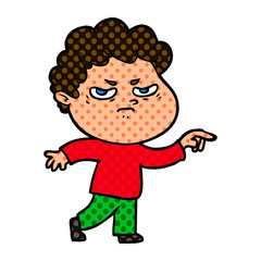 cartoon angry man