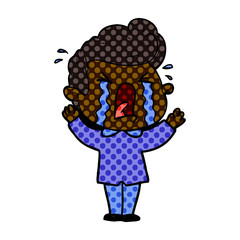 cartoon crying man