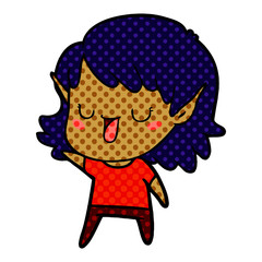 cartoon elf girl