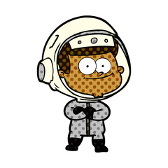 happy astronaut cartoon