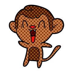 cartoon laughing monkey