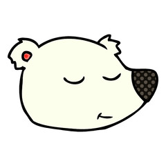 cartoon polar bear face