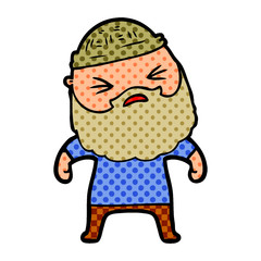 cartoon man with beard