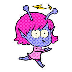 cartoon alien girl
