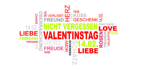 Fototapeta premium valentinstag - nicht vergessen 