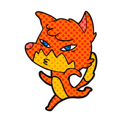 clever cartoon fox