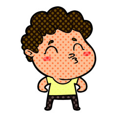cartoon man pouting
