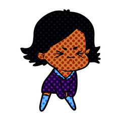 cartoon angry woman