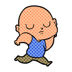 cartoon bald man