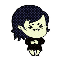 annoyed cartoon vampire girl