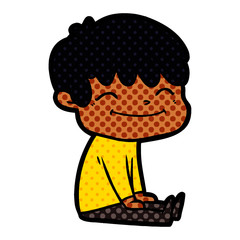 cartoon happy boy