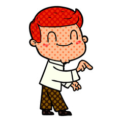 cartoon friendly man