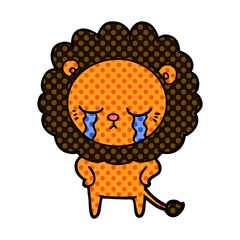 crying cartoon lion