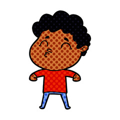 cartoon man pouting