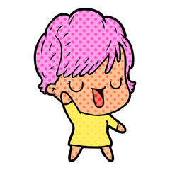 cartoon woman talking