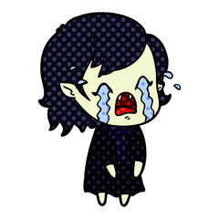 cartoon crying vampire girl