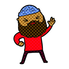 cartoon man with beard
