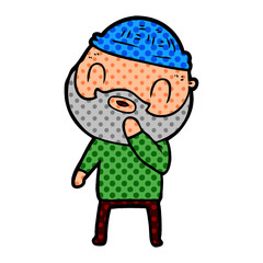 cartoon bearded man