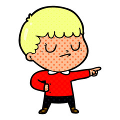 cartoon grumpy boy
