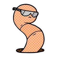 cartoon cool worm
