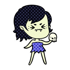 annoyed cartoon vampire girl