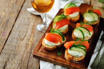 Smoked Salmon Cucumber cream cheese Spread appetizers
