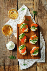 Smoked Salmon Cucumber cream cheese Spread appetizers