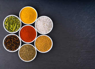 Obraz na płótnie Canvas A variety of Asian spices