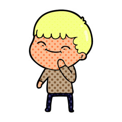 cartoon happy boy