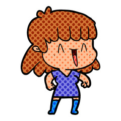 cartoon woman