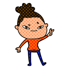 cartoon woman