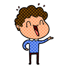 cartoon happy man