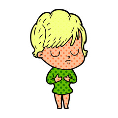 cartoon woman