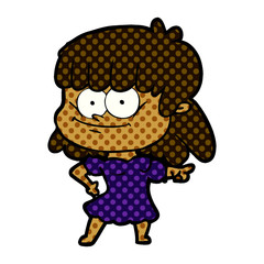 cartoon smiling woman