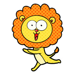 happy cartoon lion
