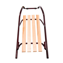 Detskie sled for skating on snow. On a white background