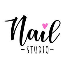 Nail studio lettering