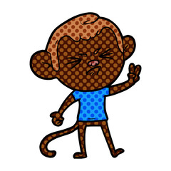 cartoon angry monkey