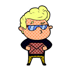 Fototapeta premium cartoon cool guy