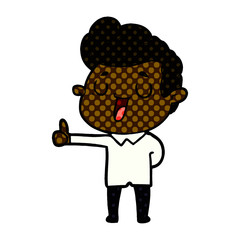 happy cartoon man