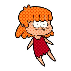 cartoon smiling woman